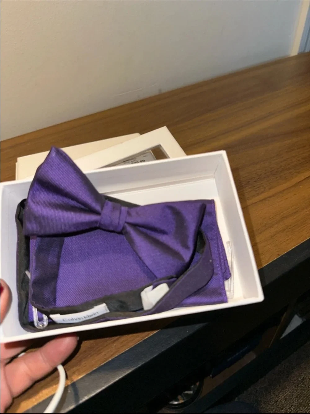 Calvin Klein Purple Men's Bow Tie